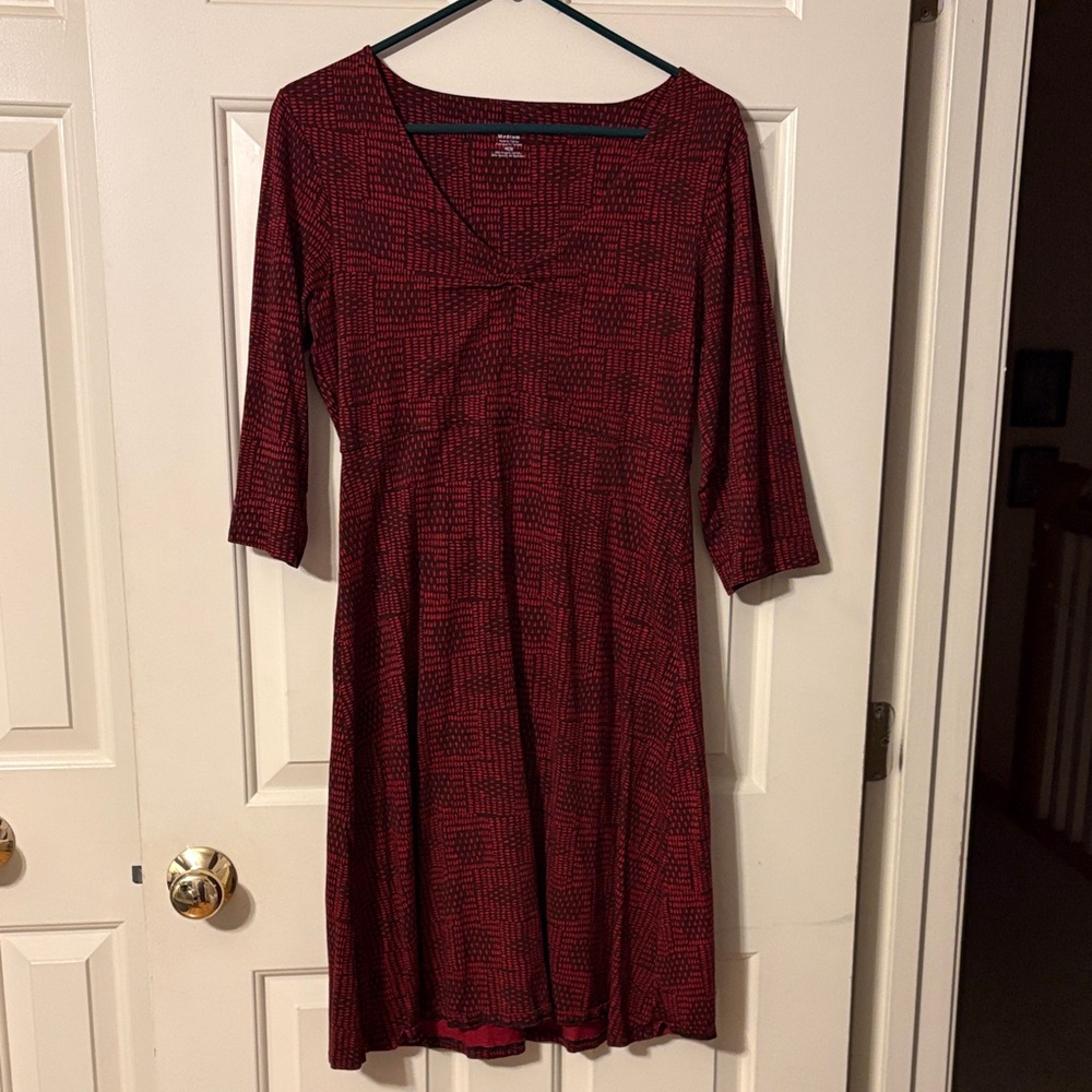 Toad & Co Red Women's Dress - 3/4 length sleeves